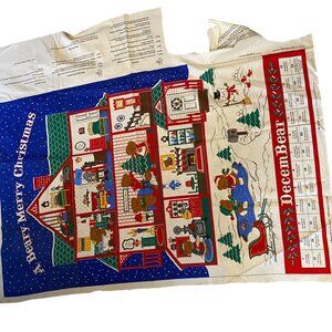 Cranston Decembear Wall Advent Calendar Fabric Panel Christmas Holiday‎ NO BEAR